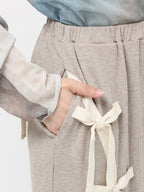 merry jenny｜Ribbon Ribbon Rib Long Skirt