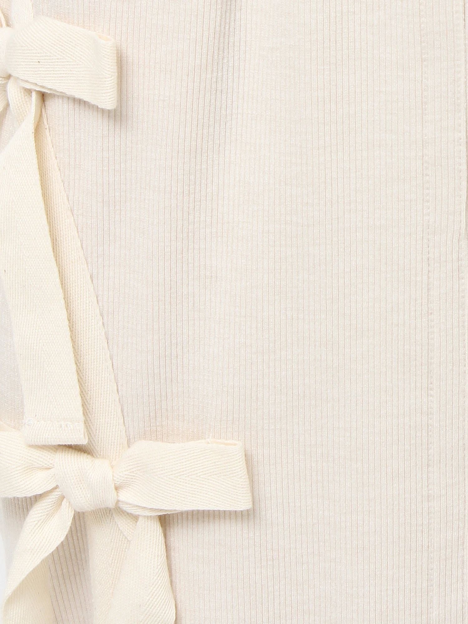 merry jenny｜Ribbon Ribbon Rib Long Skirt
