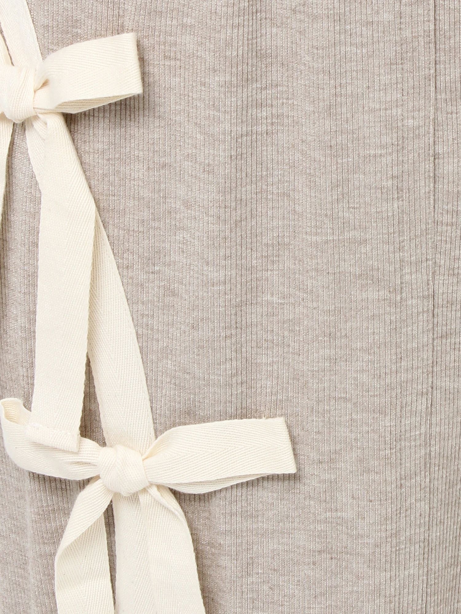 merry jenny｜Ribbon Ribbon Rib Long Skirt