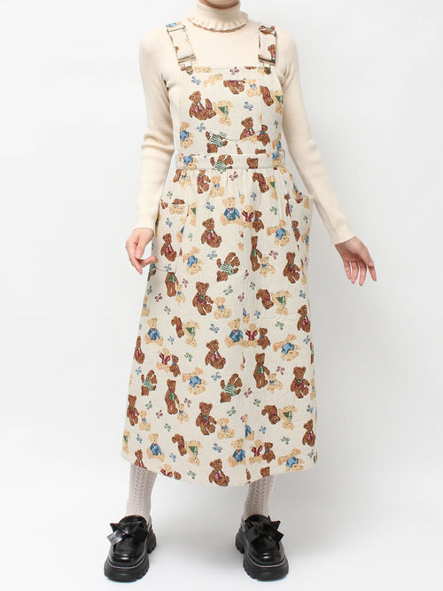 merry jenny｜Bear And Bear Jacquard Jumper Dress