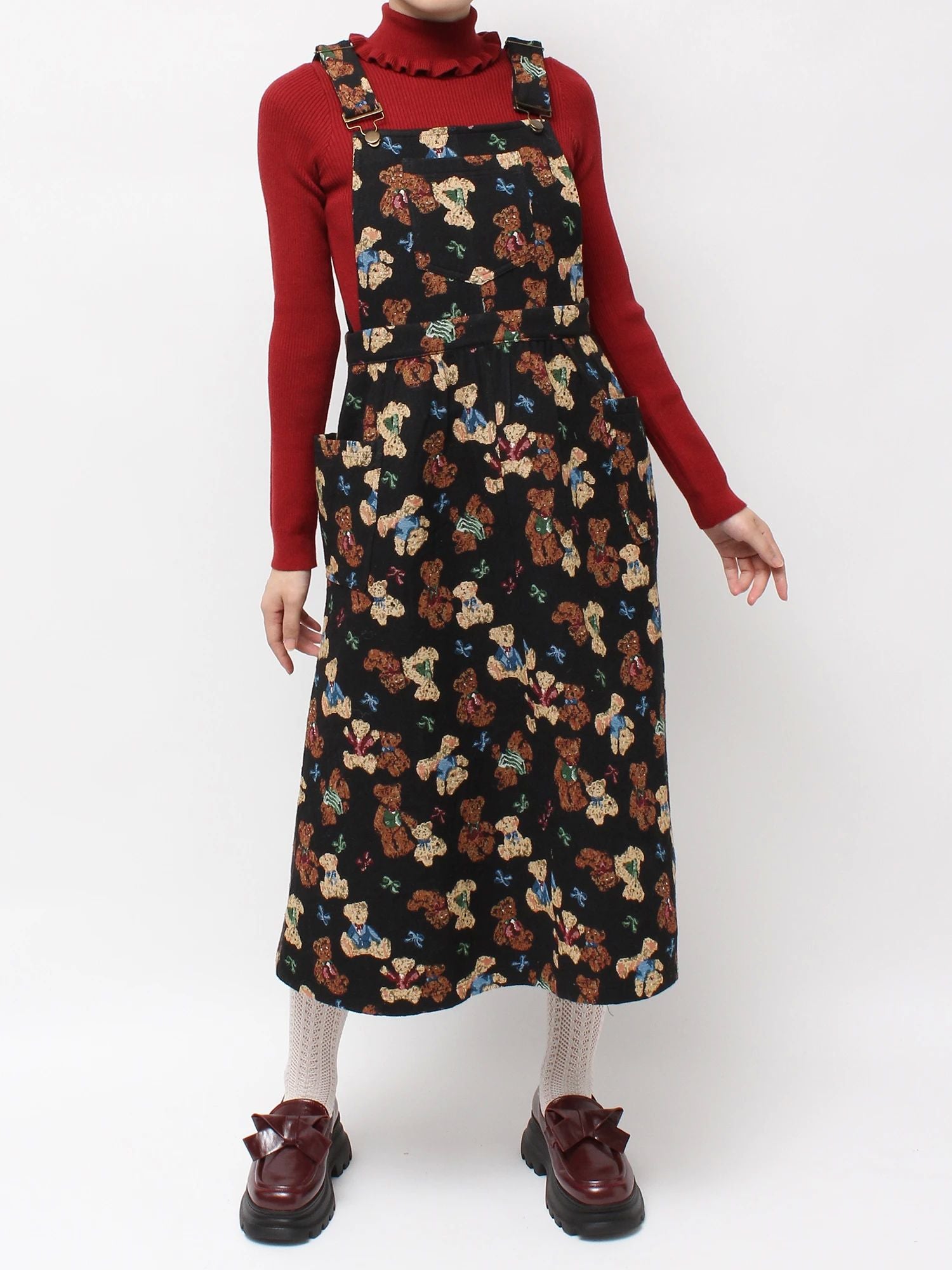 merry jenny｜Bear And Bear Jacquard Jumper Dress