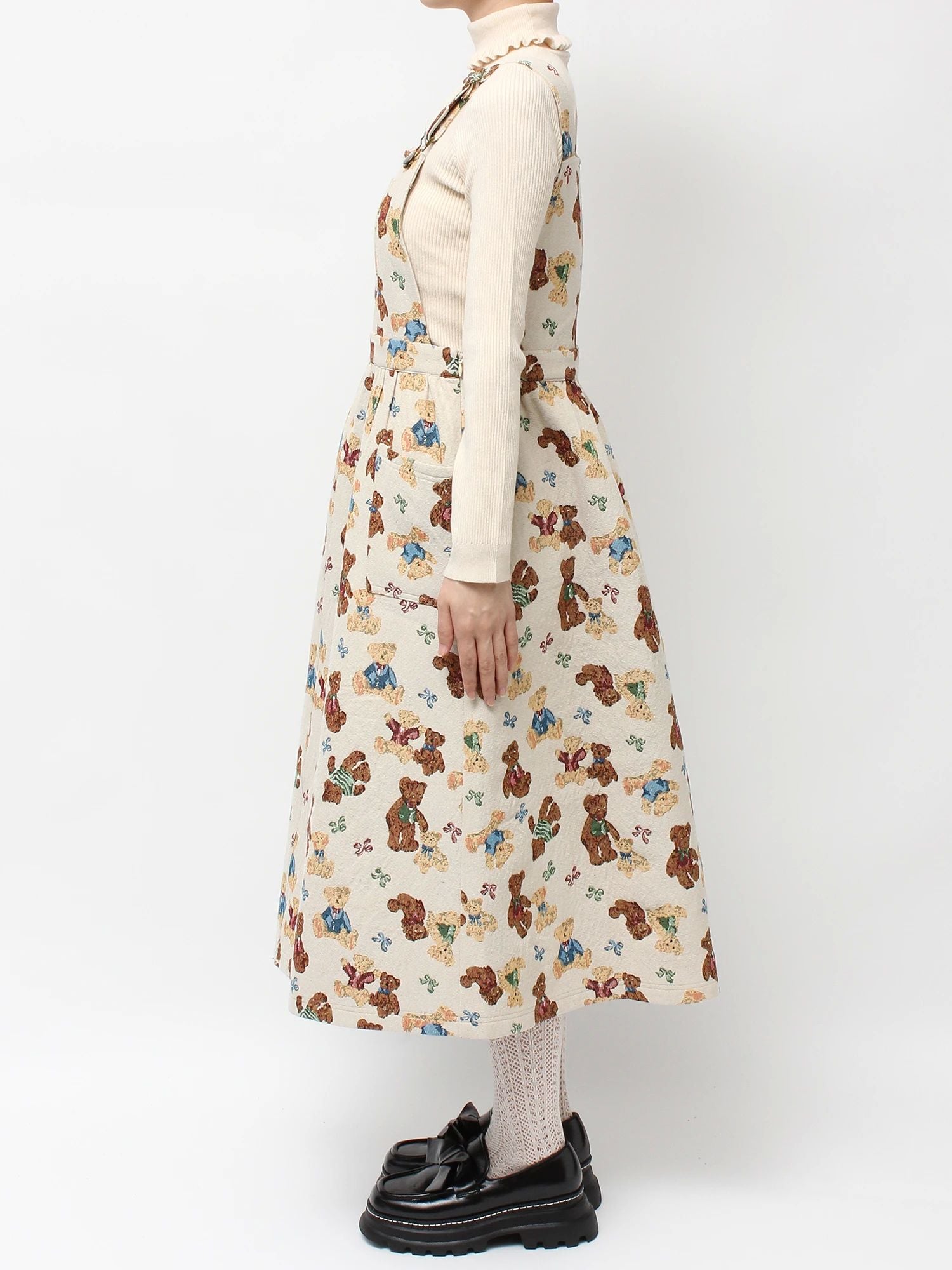 merry jenny｜Bear And Bear Jacquard Jumper Dress