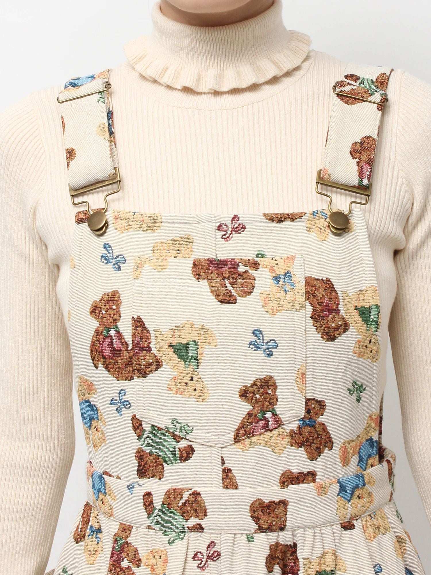 merry jenny｜Bear And Bear Jacquard Jumper Dress