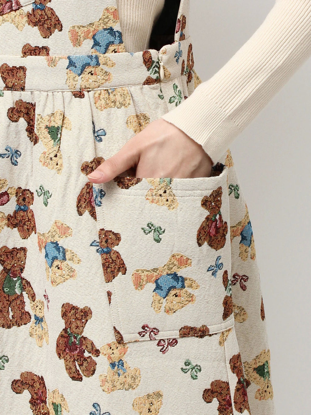 merry jenny｜Bear And Bear Jacquard Jumper Dress
