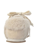 merry jenny｜Double Ribbon Faux Fur Sneakers