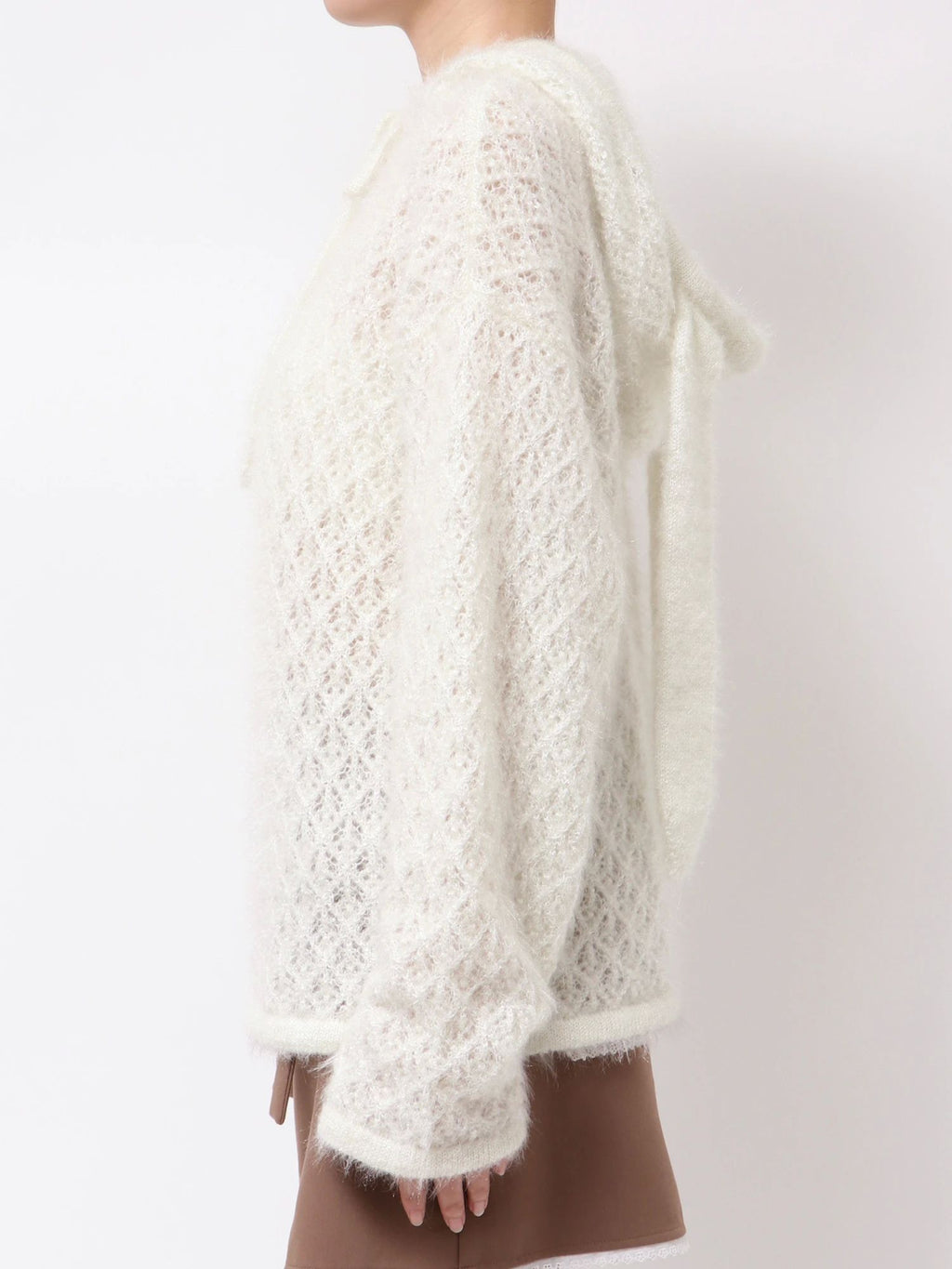 merry jenny｜Rabbit lace knit top
