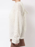 merry jenny｜Rabbit lace knit top