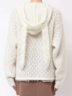merry jenny｜Rabbit lace knit top