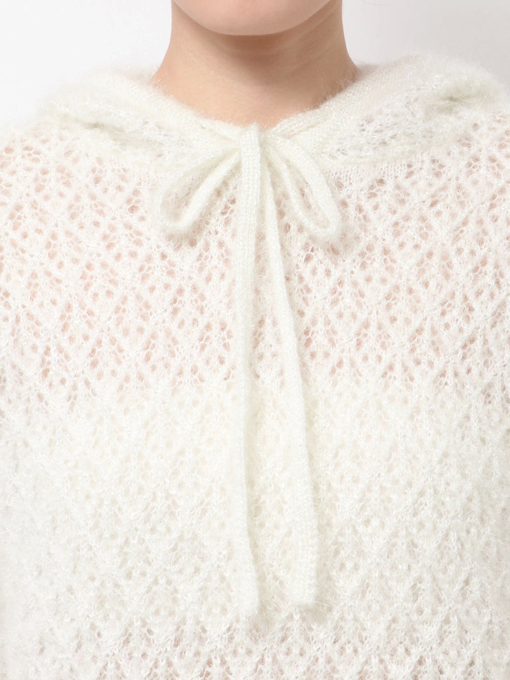 merry jenny｜Rabbit lace knit top