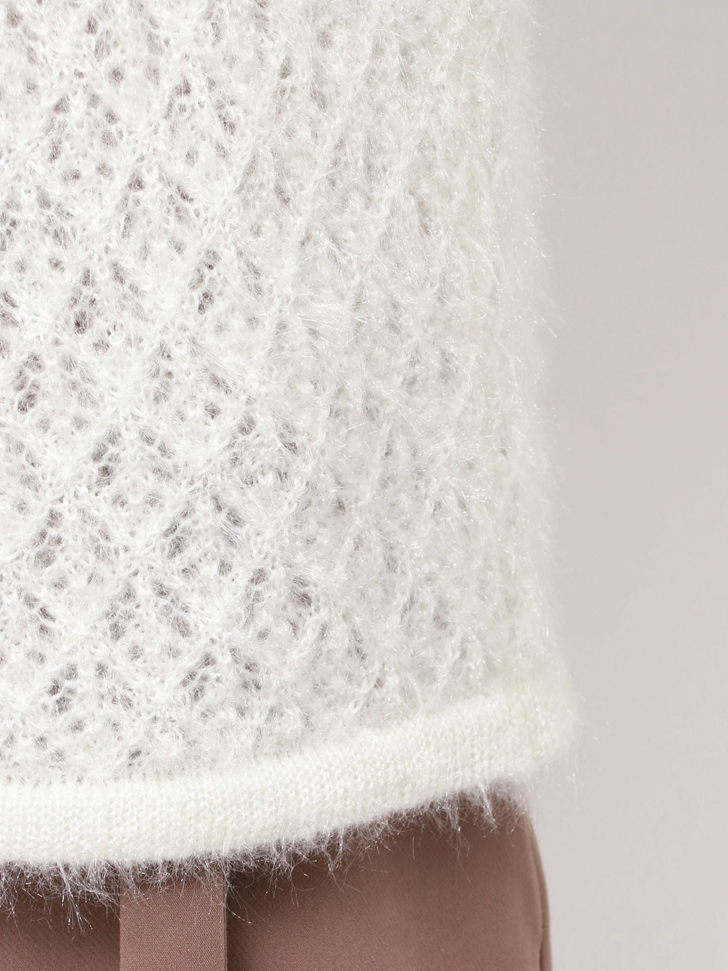 merry jenny｜Rabbit lace knit top