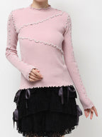 merry jenny｜Mellow Rib Knit Top