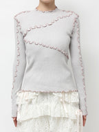 merry jenny｜Mellow Rib Knit Top