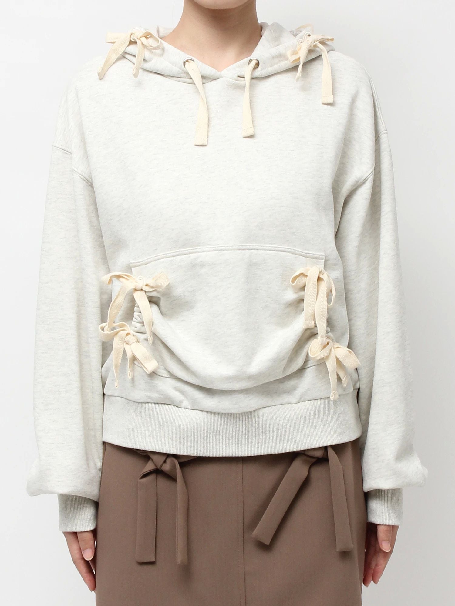 merry jenny｜Ribbon ribbon hoodie