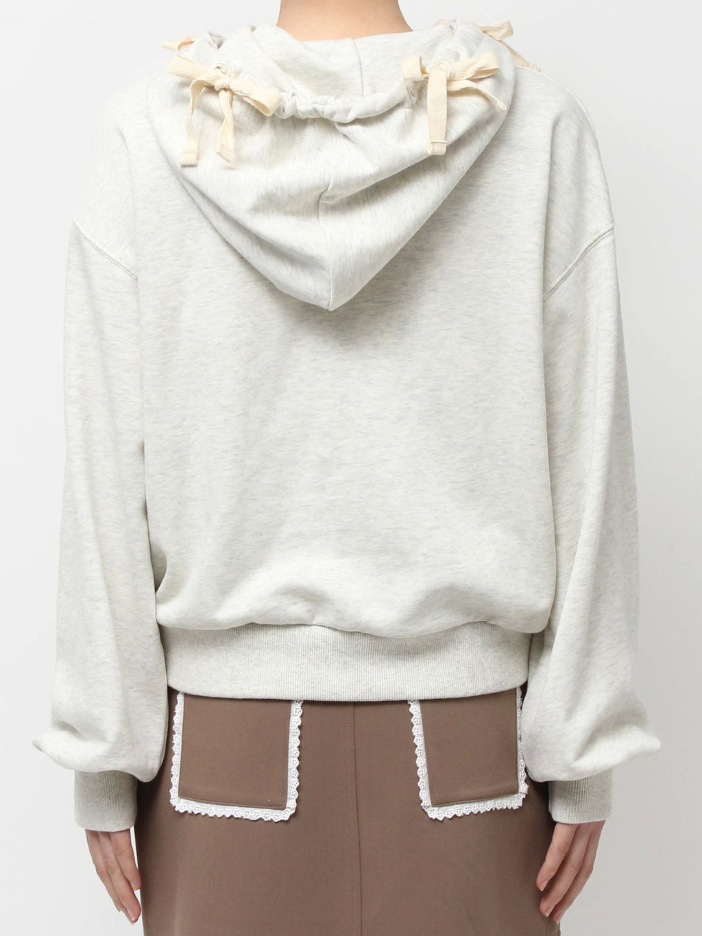 merry jenny｜Ribbon ribbon hoodie