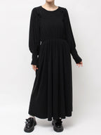 merry jenny｜Gathered fleece dress