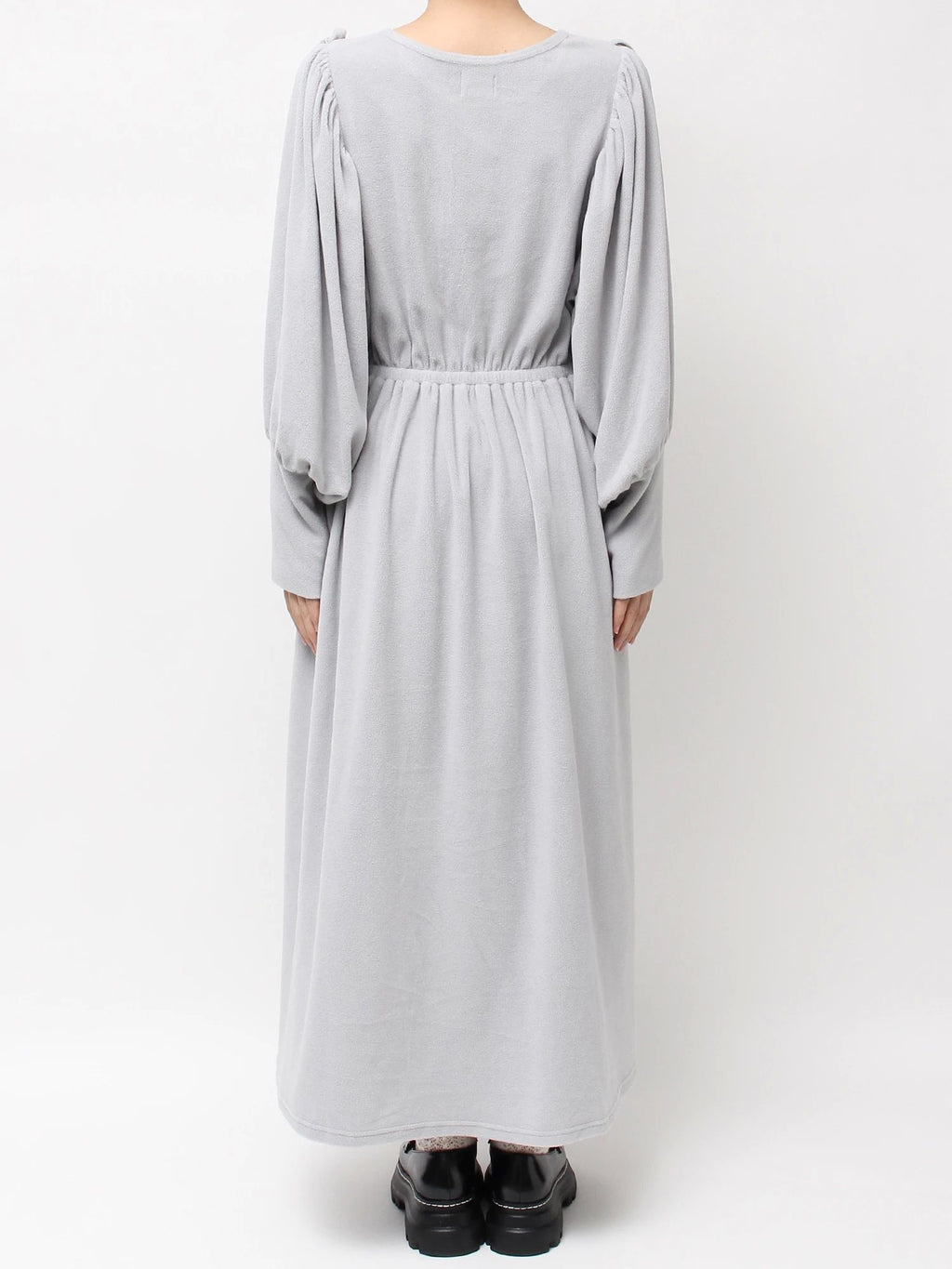 merry jenny｜Gathered fleece dress