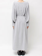 merry jenny｜Gathered fleece dress