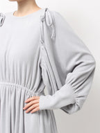 merry jenny｜Gathered fleece dress