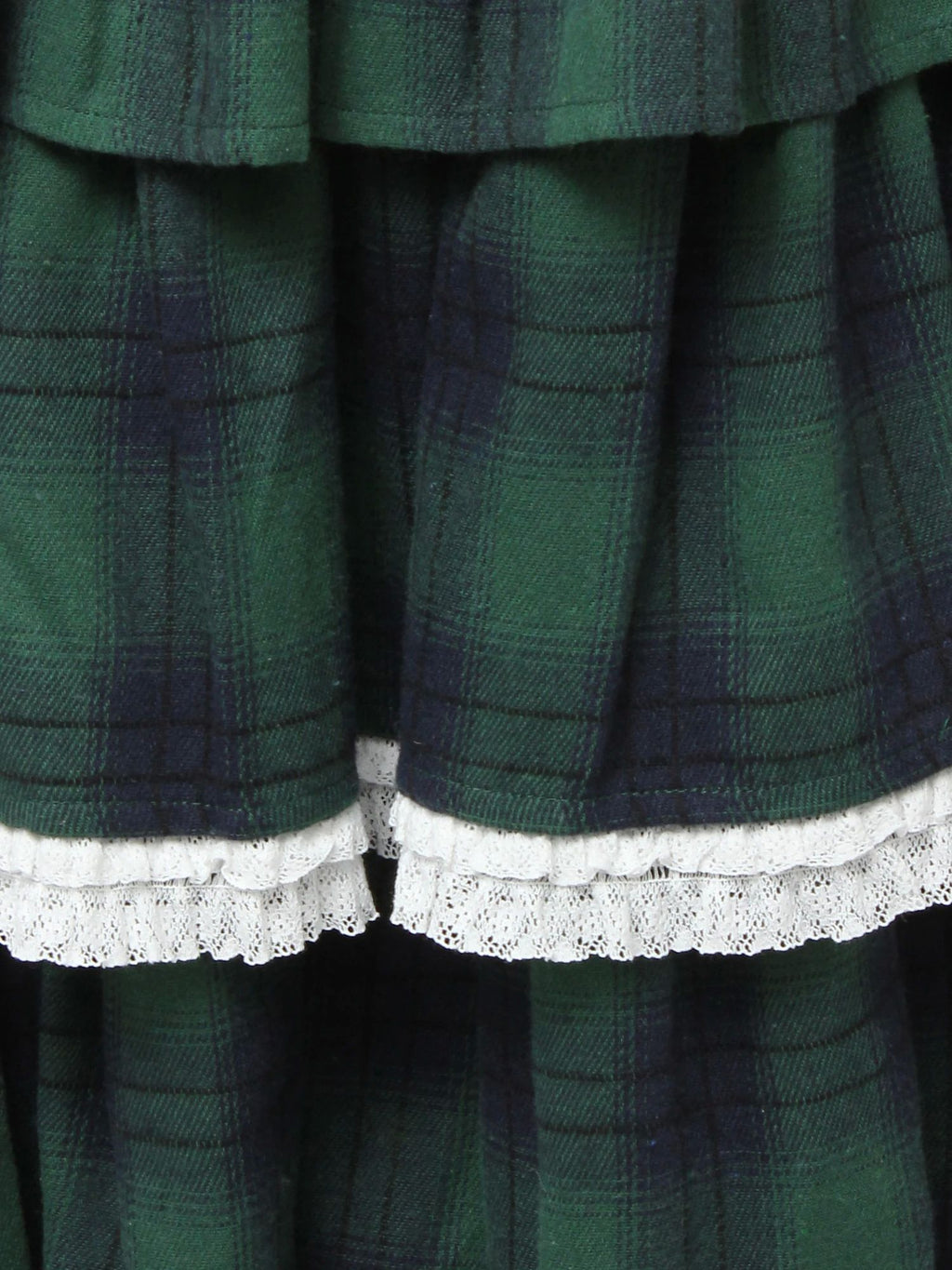 merry jenny｜Tiered tiered check skirt