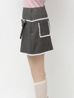 merry jenny｜Ribbon lace mini skirt