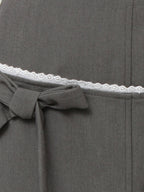 merry jenny｜Ribbon lace mini skirt