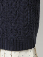 merry jenny｜Bear Yoke Knit Top