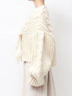 merry jenny｜Ribbon ribbon cardigan