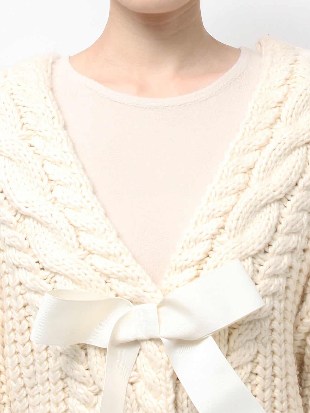 merry jenny｜Ribbon ribbon cardigan
