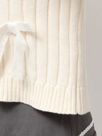 merry jenny｜Ribbon Washed Zip Knit