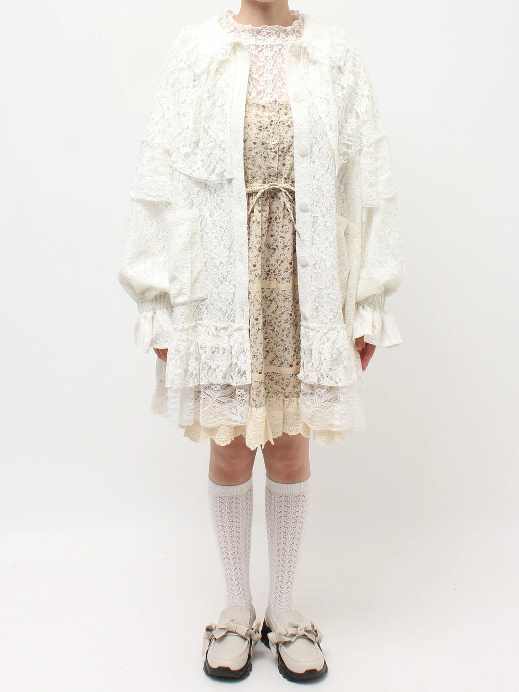 merry jenny｜lace cape jacket