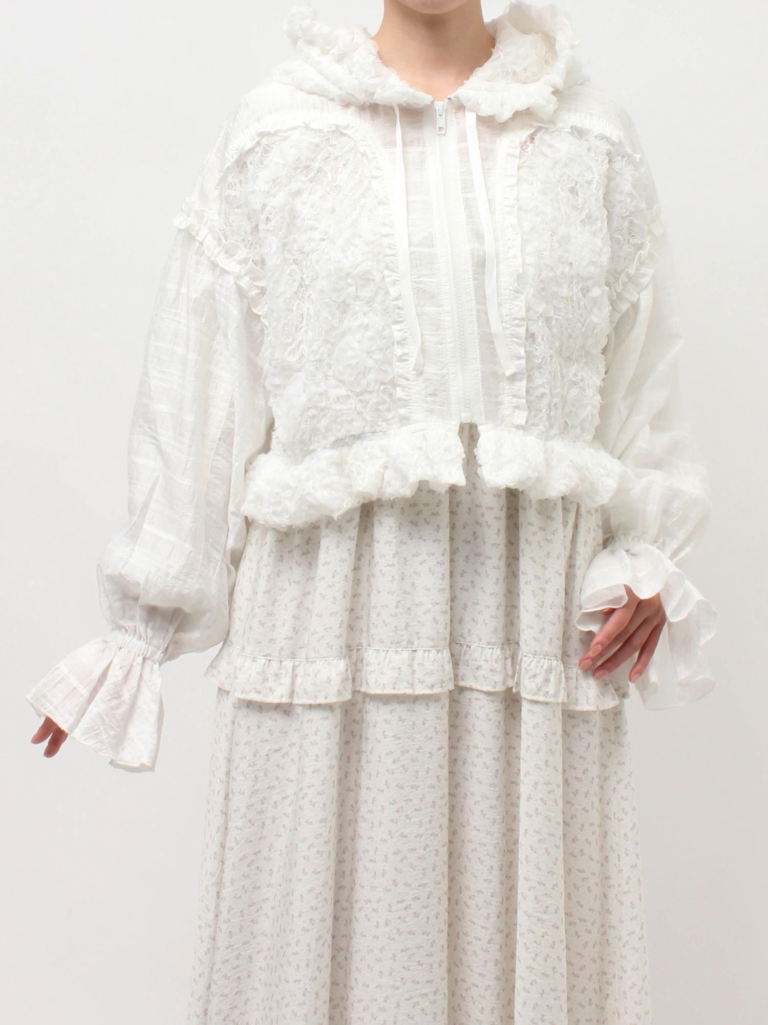 merry jenny｜Lace Hood Blouson