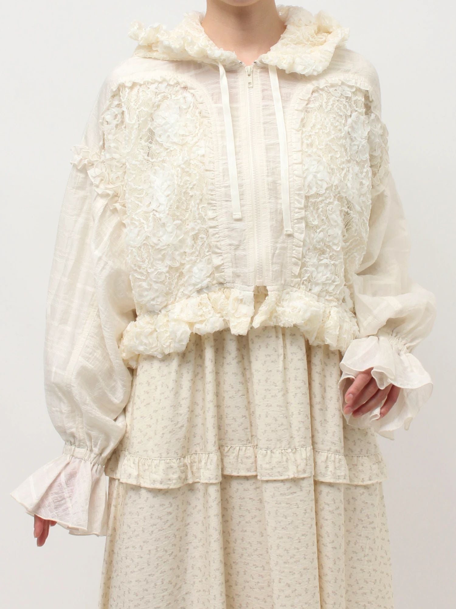 merry jenny｜Lace Hood Blouson