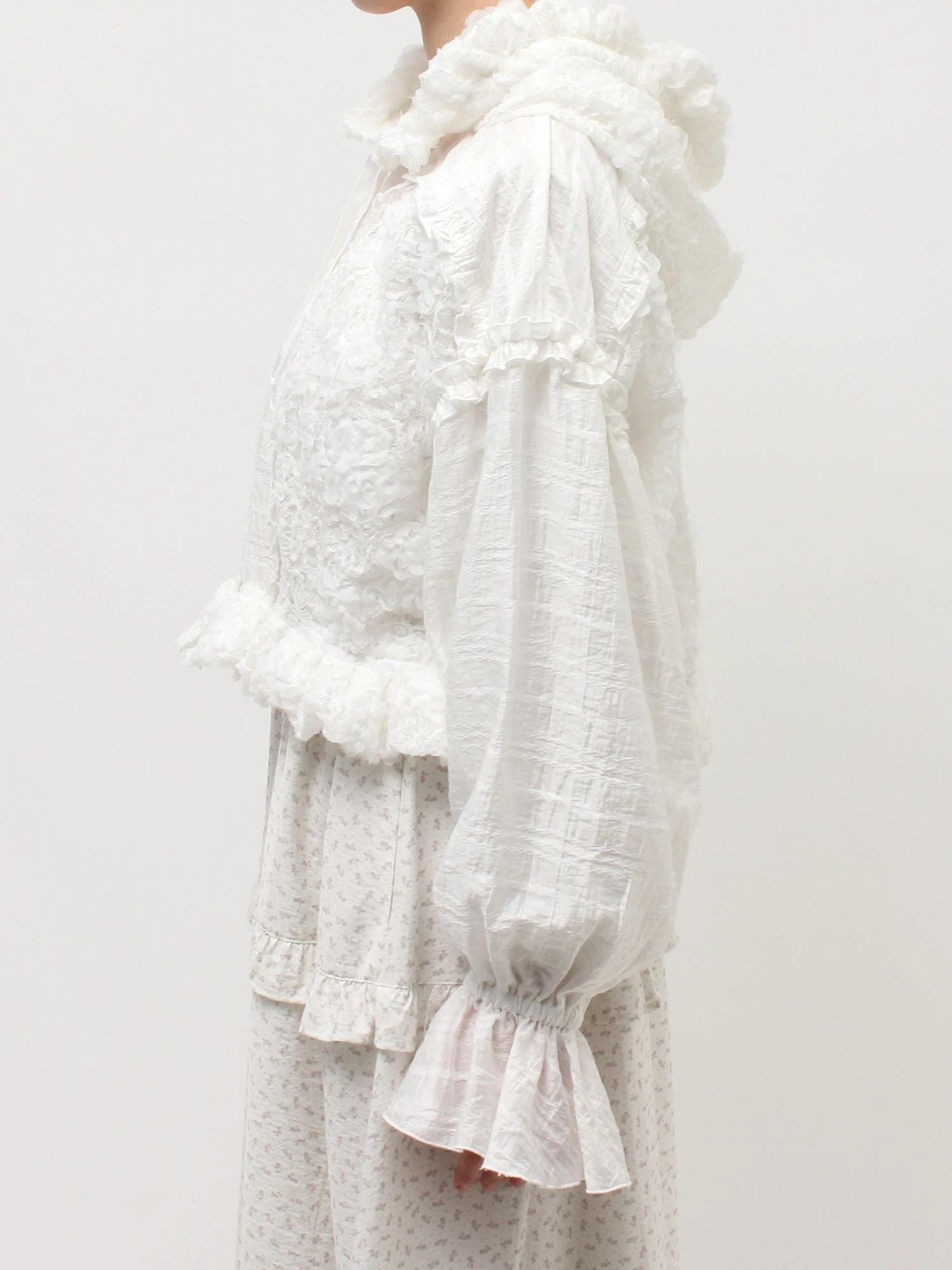 merry jenny｜Lace Hood Blouson