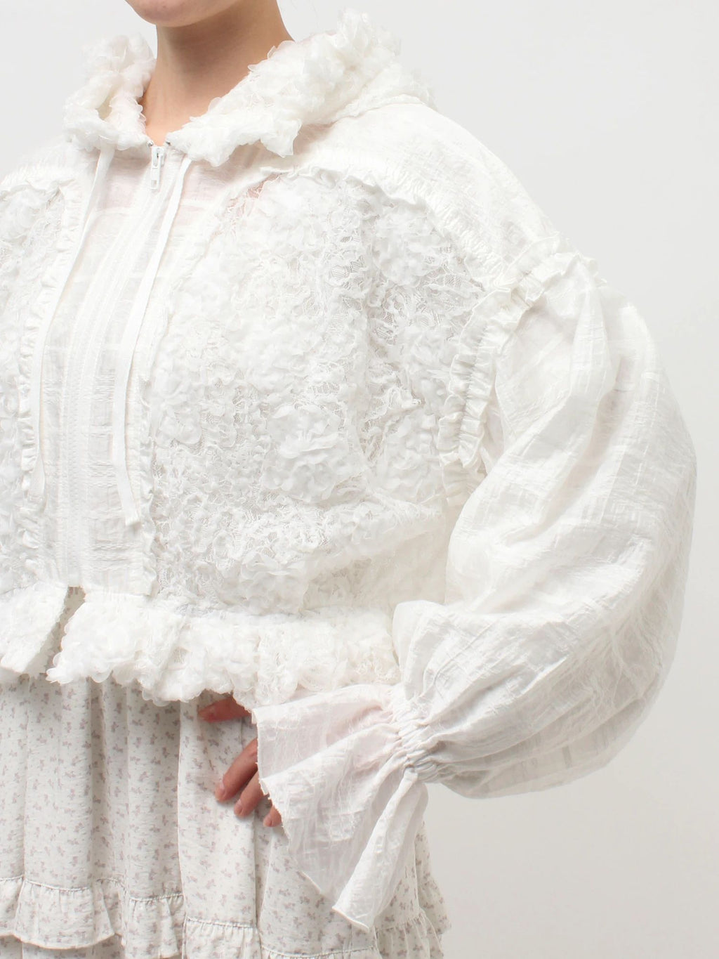 merry jenny｜Lace Hood Blouson