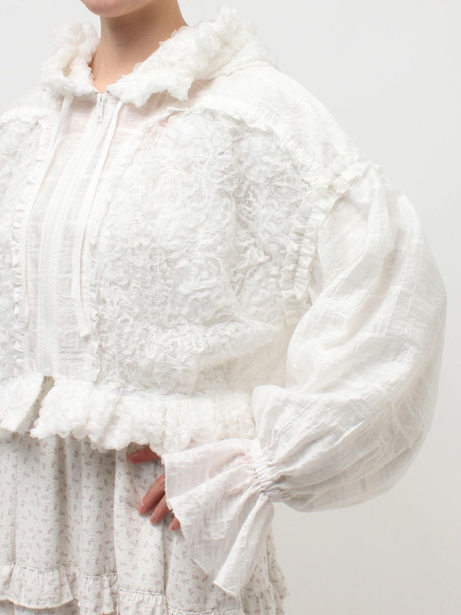 merry jenny｜Lace Hood Blouson