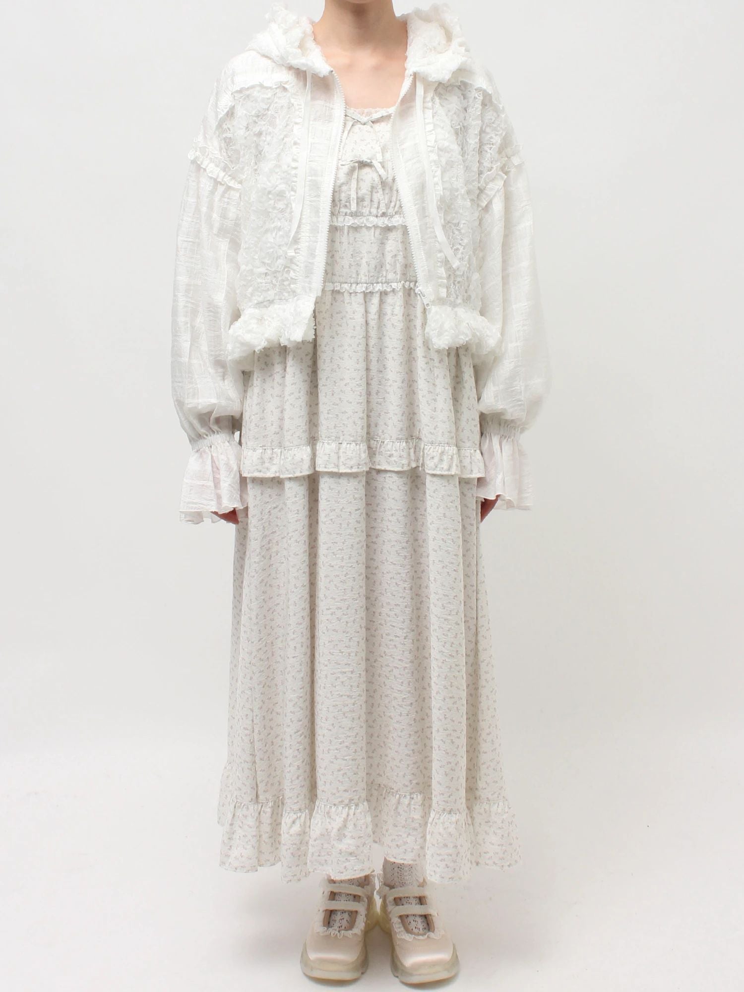 merry jenny｜Lace Hood Blouson