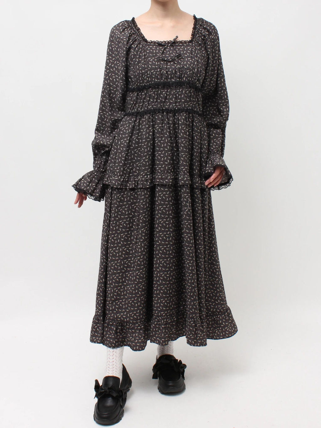 merry jenny｜Petit Flower Ribbon Dress