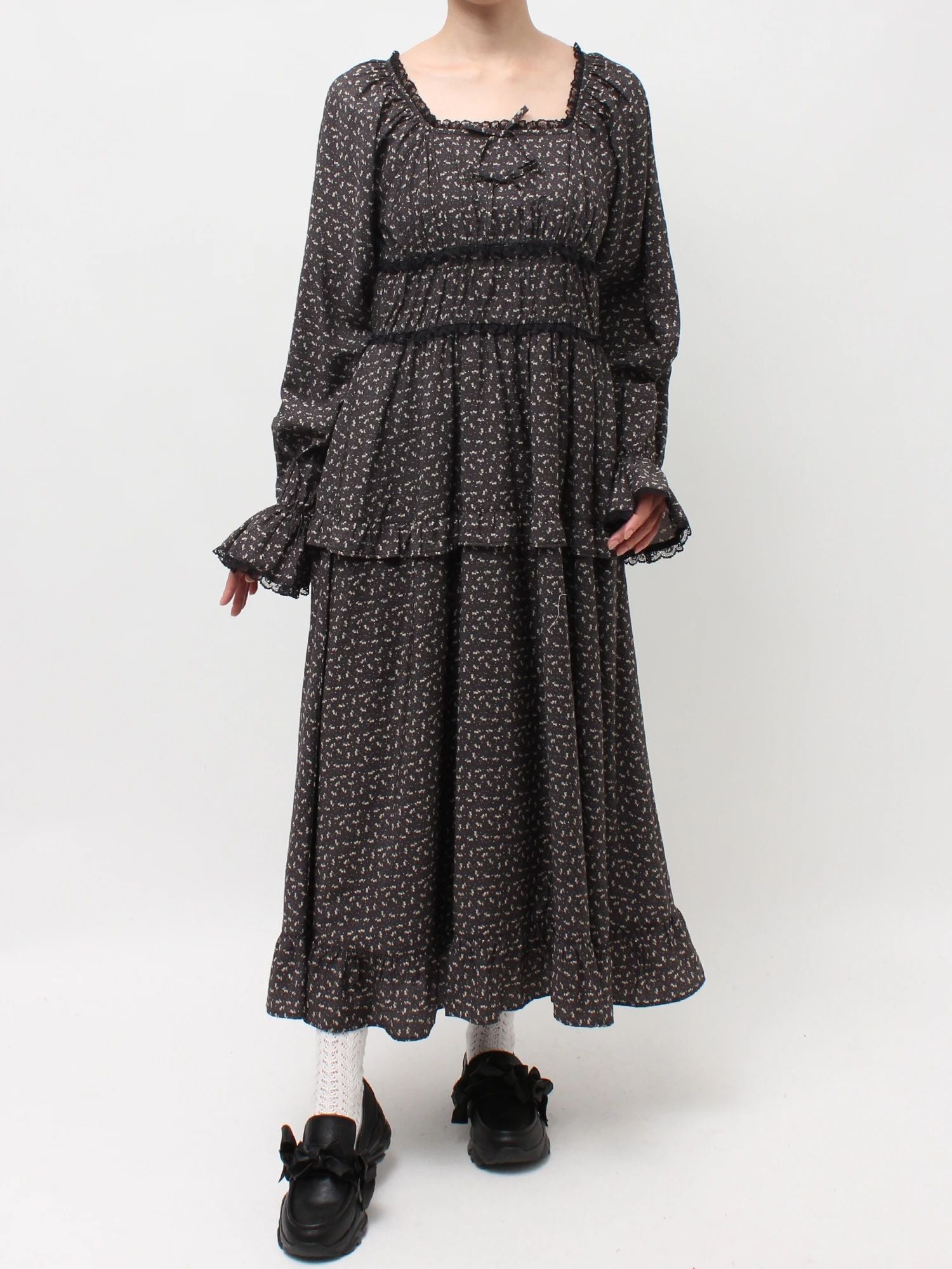 merry jenny｜Petit Flower Ribbon Dress