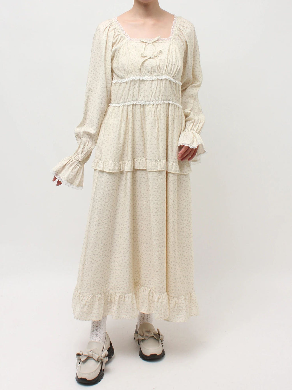 merry jenny｜Petit Flower Ribbon Dress