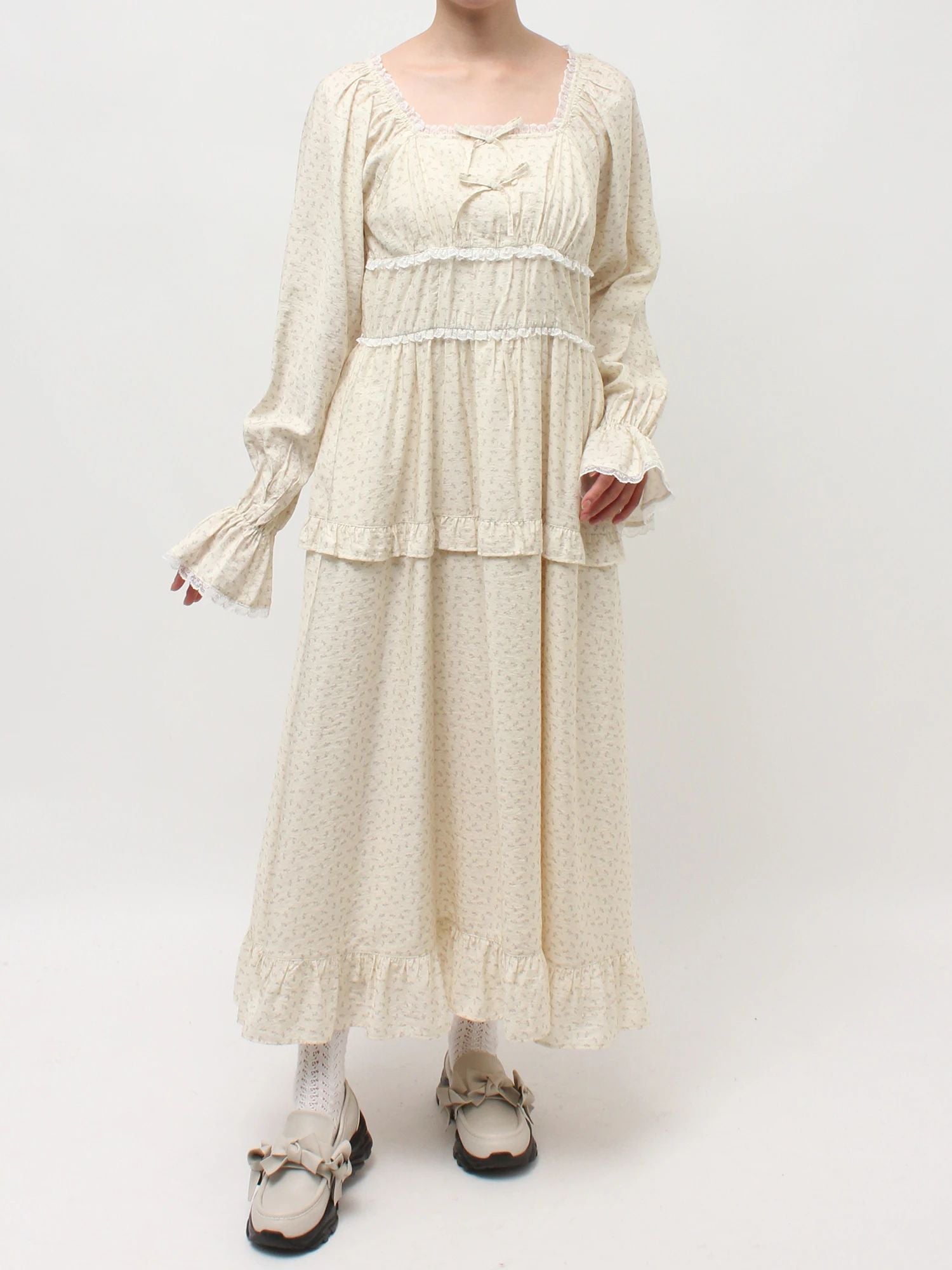merry jenny｜Petit Flower Ribbon Dress