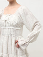 merry jenny｜Petit Flower Ribbon Dress
