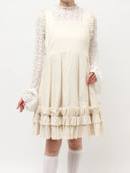 merry jenny｜Tuck Frill Mini Dress
