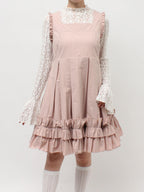merry jenny｜Tuck Frill Mini Dress