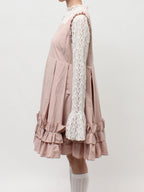 merry jenny｜Tuck Frill Mini Dress