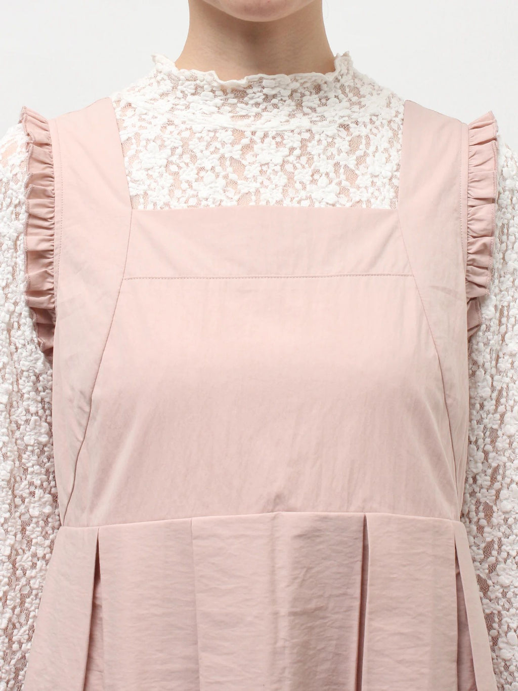 merry jenny｜Tuck Frill Mini Dress