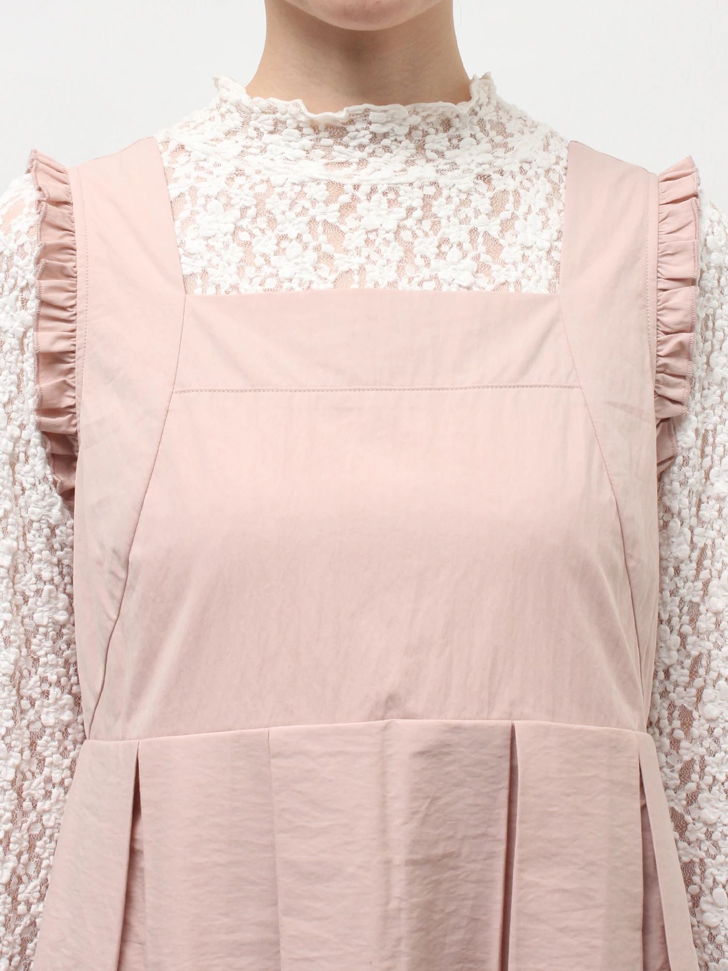 merry jenny｜Tuck Frill Mini Dress