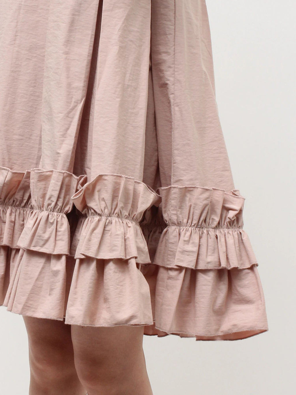merry jenny｜Tuck Frill Mini Dress