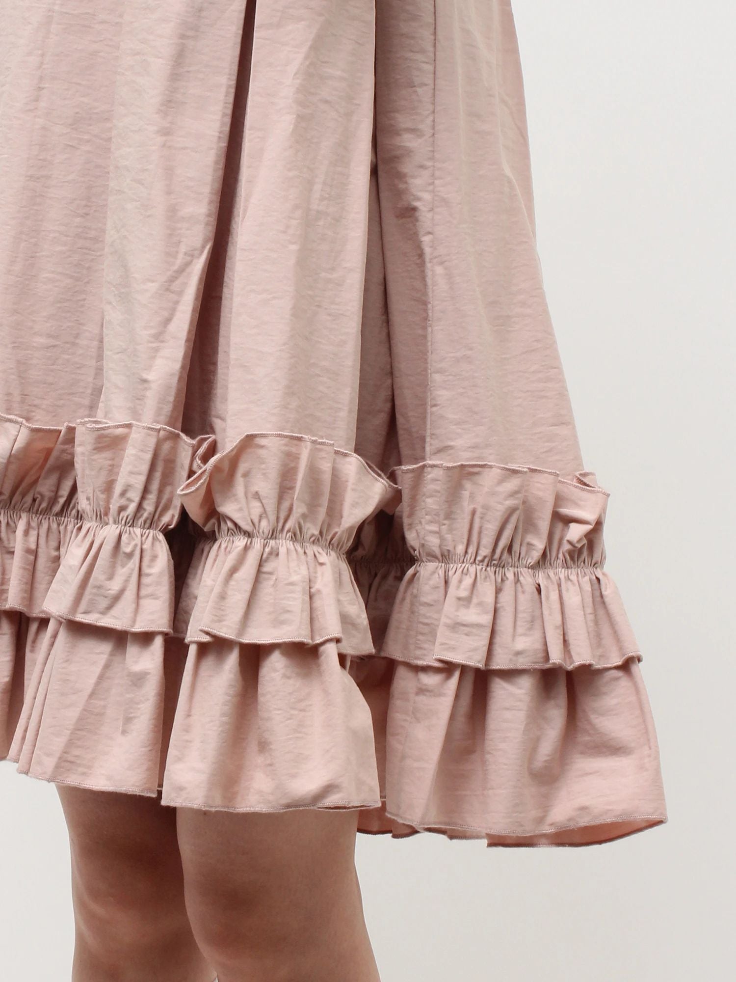 merry jenny｜Tuck Frill Mini Dress