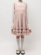 merry jenny｜Tuck Frill Mini Dress