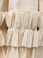 merry jenny｜Tuck Frill Mini Dress